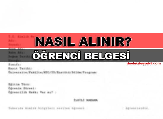 öğrenci belgesi nasıl alınır?