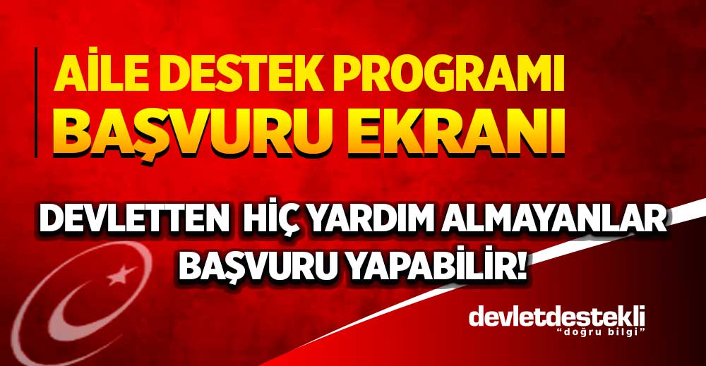 aile destek programı e devlet