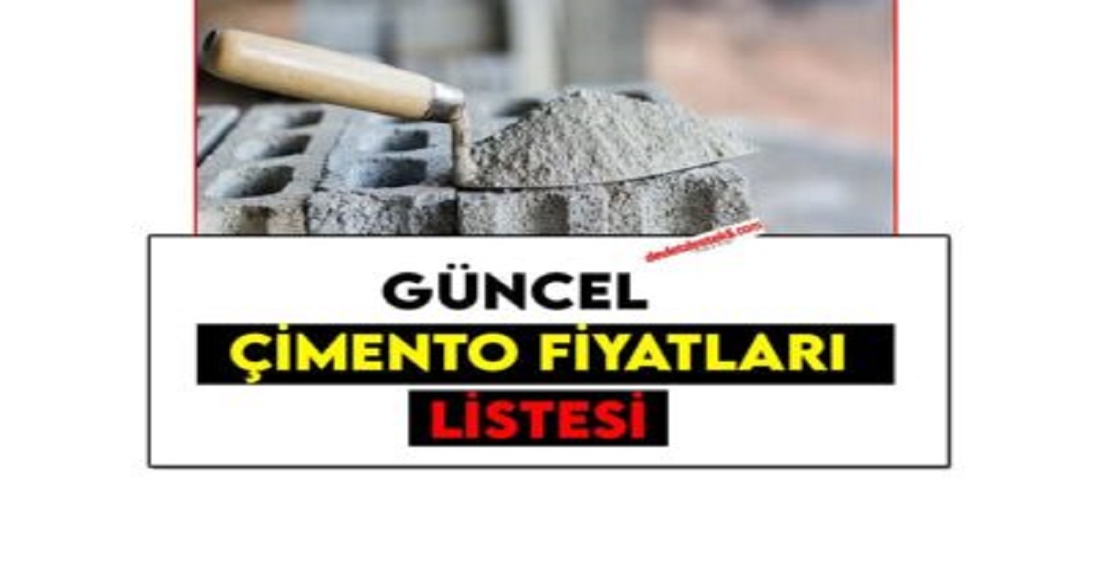 50 KG Çimento Fiyatı 2024 (GÜNLÜK GÜNCEL)