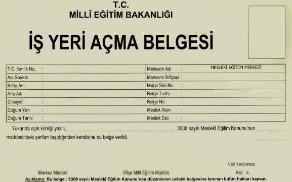 Ustalık Belgesi Olanlar İçin Faizsiz İşyeri Açma Kredisi