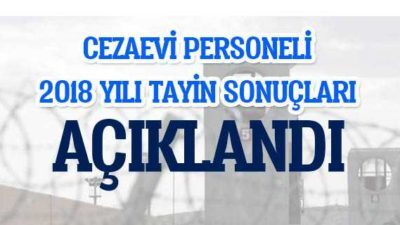 Cezaevi Personelinin Tayin Sonuçları Açıklandı! (İKM HAVUZ)