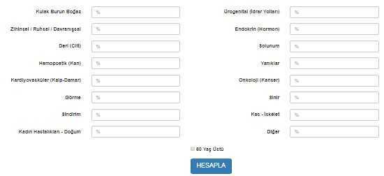 Engelli Raporu Hesaplama Programı