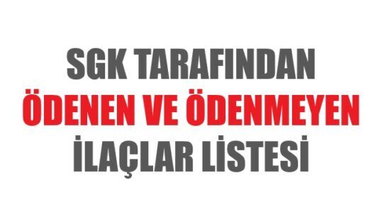 SGK Karşıladığı İlaç Listesi 2023