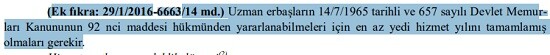 Uzmanlıktan memur olmak
