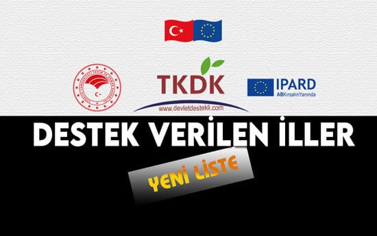 TKDK Destek Verilen İller 2023 Yeni Liste