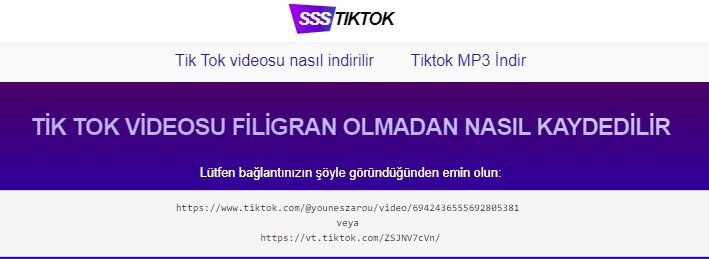 sssTiktok Filigransız Video İndirme Nasıl Yapılır