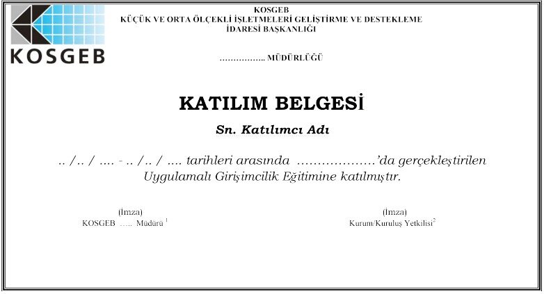 KOSGEB Girişimcilik Eğitimi Kursuna E-Devletten Başvurun!