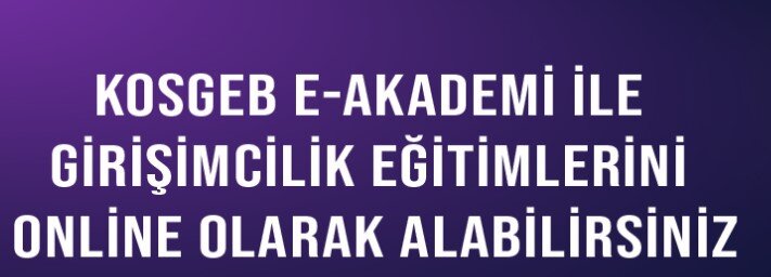 KOSGEB Girişimcilik Eğitimi Kursuna E-Devletten Başvurun!