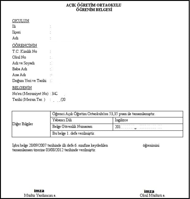 8. Sınıfta Diploma Verilecek mi? 2023