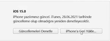 iOS yazılım güncelleme