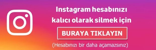 Instagram Hesap Kapatma 2022 Yeni Linki (KALICI SİLME)