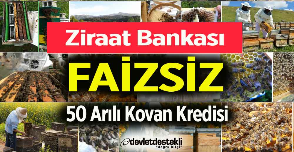 Ziraat Bankası Faizsiz 50 Arılı Kovan Kredisi 2022 Yılı Desteği!