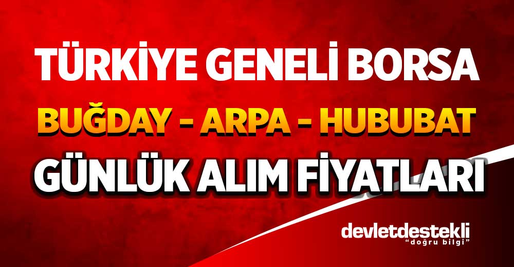 Borsa Buğday Arpa Alım Fiyatları 2023 Yılı Mayıs Ayı SON DURUM!