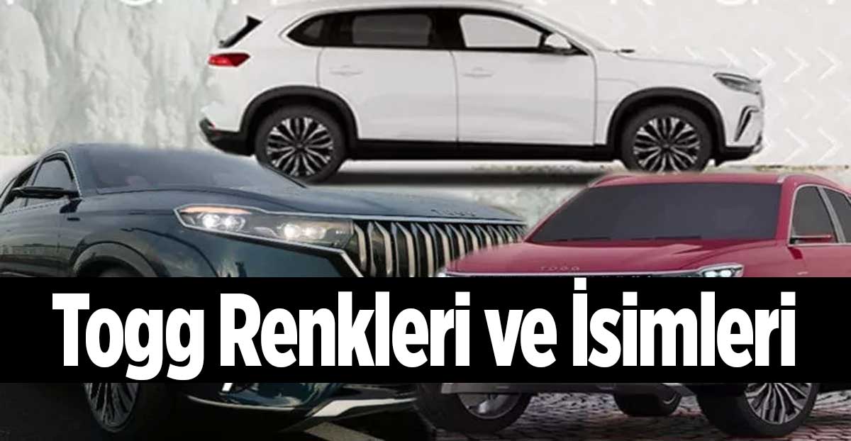 Togg Renkleri ve İsimleri 2023 (ANLAMLARI)
