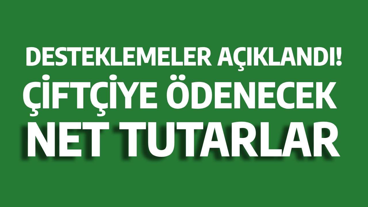 Desteklemeler Açıklandı! Çiftçinin Ödenecek Net Tutarlar 2023-2024